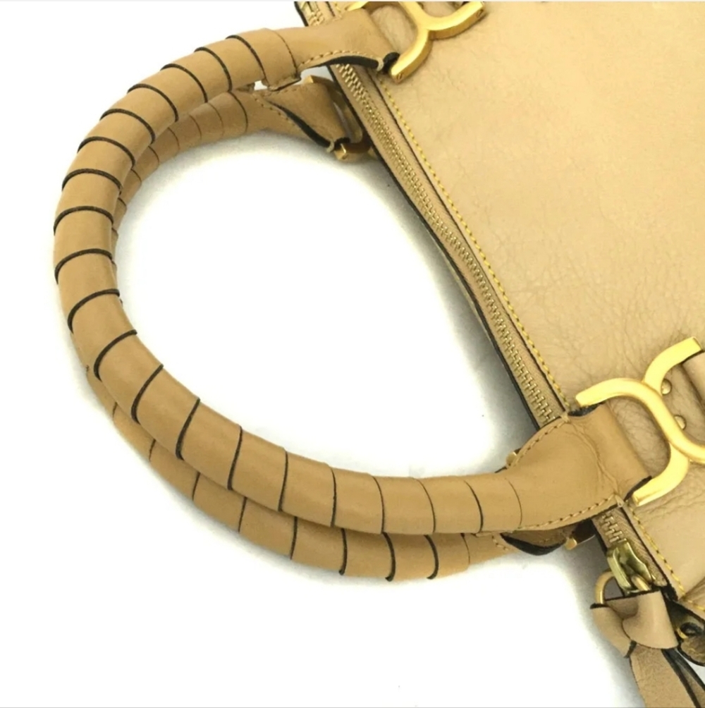 Chloe Marcie Brown Leather Hand Bag w/Shoulder Strap - Picture 7 of 11